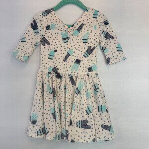 Dotdotsmile Dress Size 2T Blue Cactus Print New With Tags
